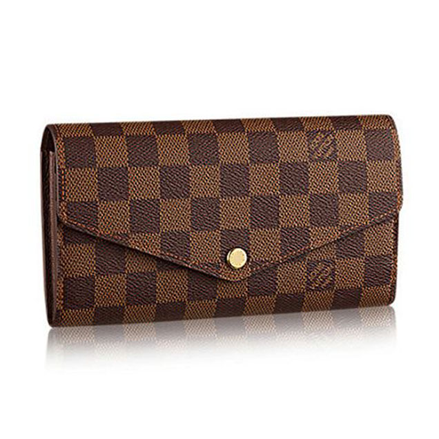 Louis Vuitton N63209 Sarah Wallet Damier Ebene Canvas