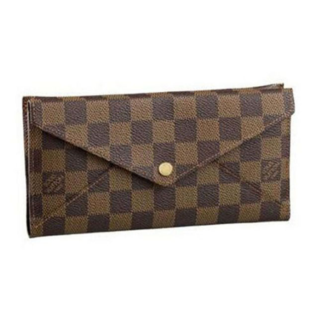 Louis Vuitton N63097 Long Wallet Origami Damier Ebene Canvas