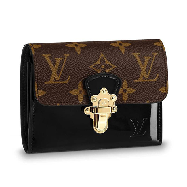 Louis Vuitton Cherrywood Compact Wallet M61912 Monogram Canvas