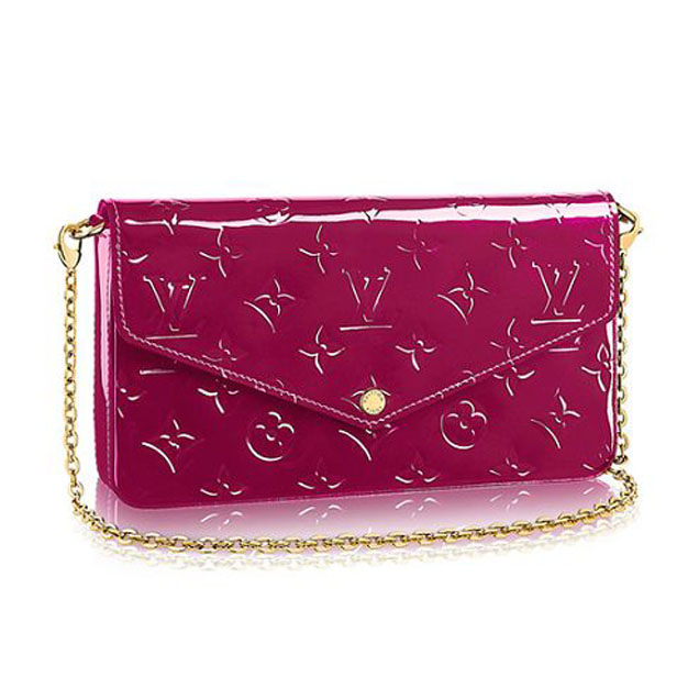 Louis Vuitton M61469 Pochette Felicie Chain Wallet Monogram Vernis