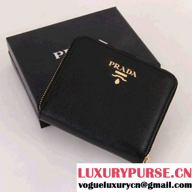 PRADA WALLET IN SAFFIANO LEATHER BLACK 1M0522 (SKU: #157951 ) (SKU: #157951 )