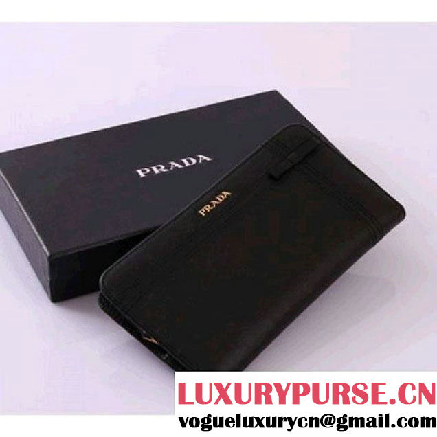 PRADA WALLET IN SAFFIANO LEATHER BLACK 1M1265 (SKU: #723103 ) (SKU: #723103 )