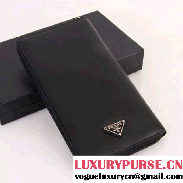 PRADA WALLET IN SAFFIANO LEATHER BLACK 2N0724A (SKU: #206850 ) (SKU: #206850 )