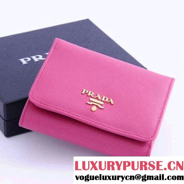 PRADA WALLET IN SAFFIANO LEATHER PEACH RED 1M0176 (SKU: #659471 ) (SKU: #659471 )