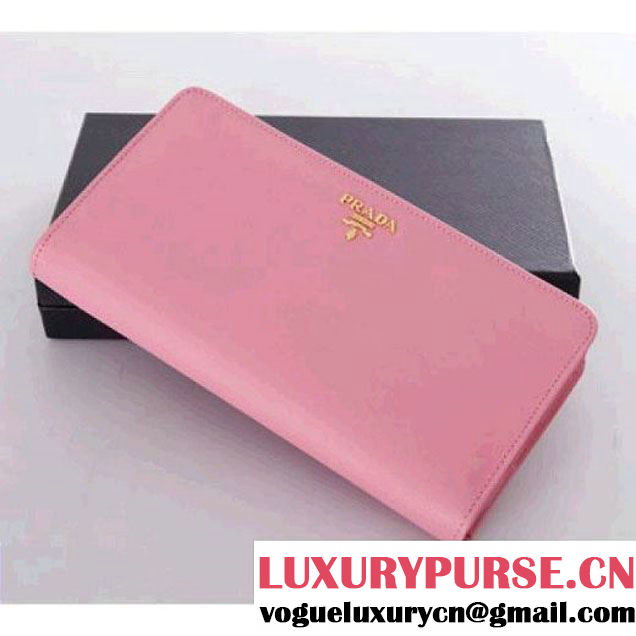 PRADA WALLET IN SAFFIANO LEATHER PINK 1M1316 (SKU: #286503 ) (SKU: #286503 )