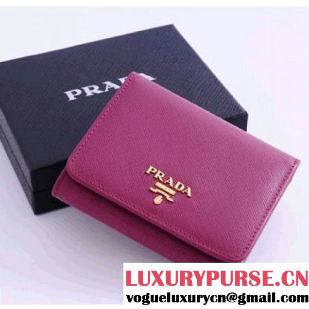 PRADA WALLET IN SAFFIANO LEATHER PURPLE 1M0176 (SKU: #322517 ) (SKU: #322517 )