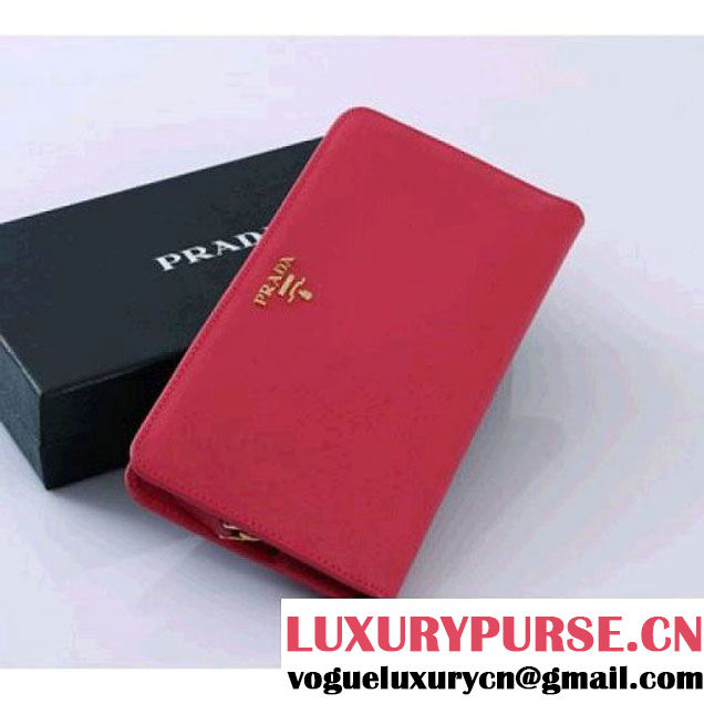 PRADA WALLET IN SAFFIANO LEATHER ROSE 1M1265 (SKU: #729268 ) (SKU: #729268 )