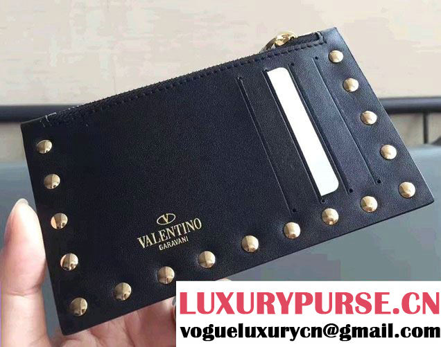 Valentino Rockstud Coin Purse And Card Case