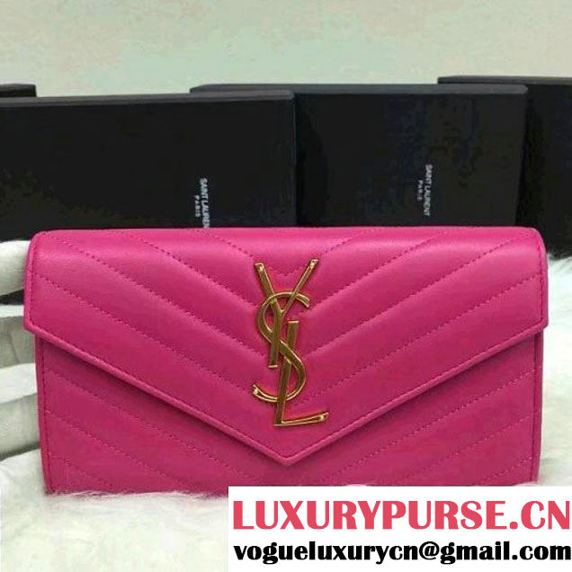 S. 372264 Large Flap Wallet In Lambskin Rosy 2016 (1A061-6081624 )