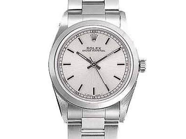 Rolex Datejusts Oyster Perpetual SS Stainless Steel Silver Dial Bar Hour markers - Boys