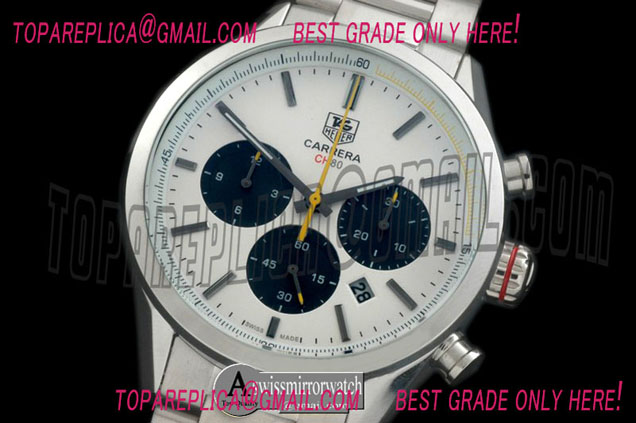 Tag Heuer Carrera CH 80Anni Chrono SS/SS White/Ylw Jap OS20