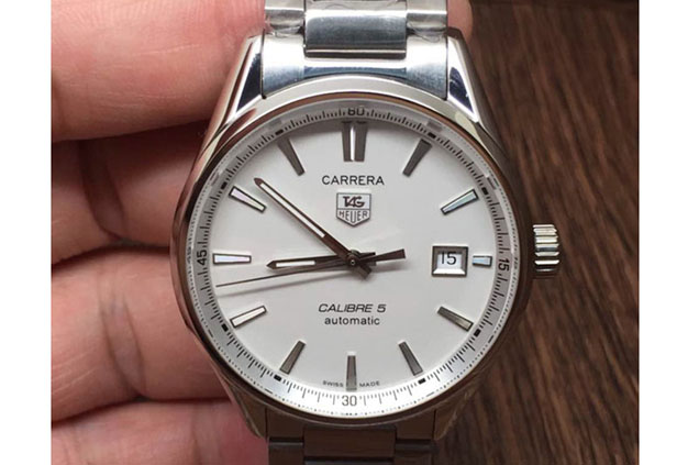 Tag Heuer Carrera Calibre 5 SS/SS White Dial